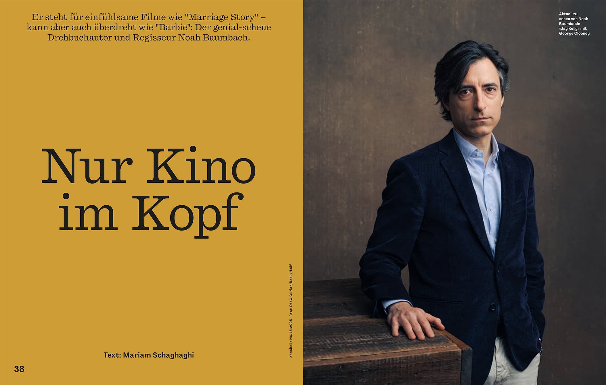 Emotionale Filmmacher-Ikone Noah Baumbach, bekannt für "Marriage Story" und "Barbie".